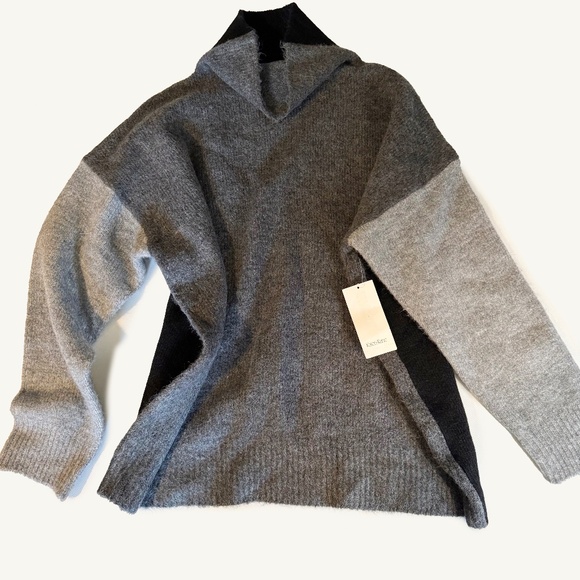 KAREN KANE Colorblock Funnel Neck Sweater Cabincore Nordic Cozy 0x - Picture 2 of 7